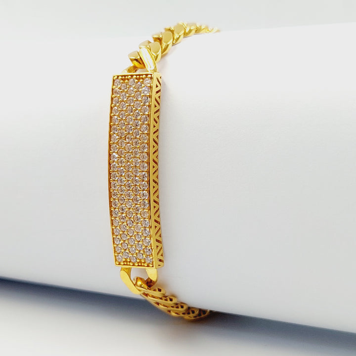 21K اسوارة بلاك مرصع-مجوهرات الشيخ سعيد-Saeed Jewelry 