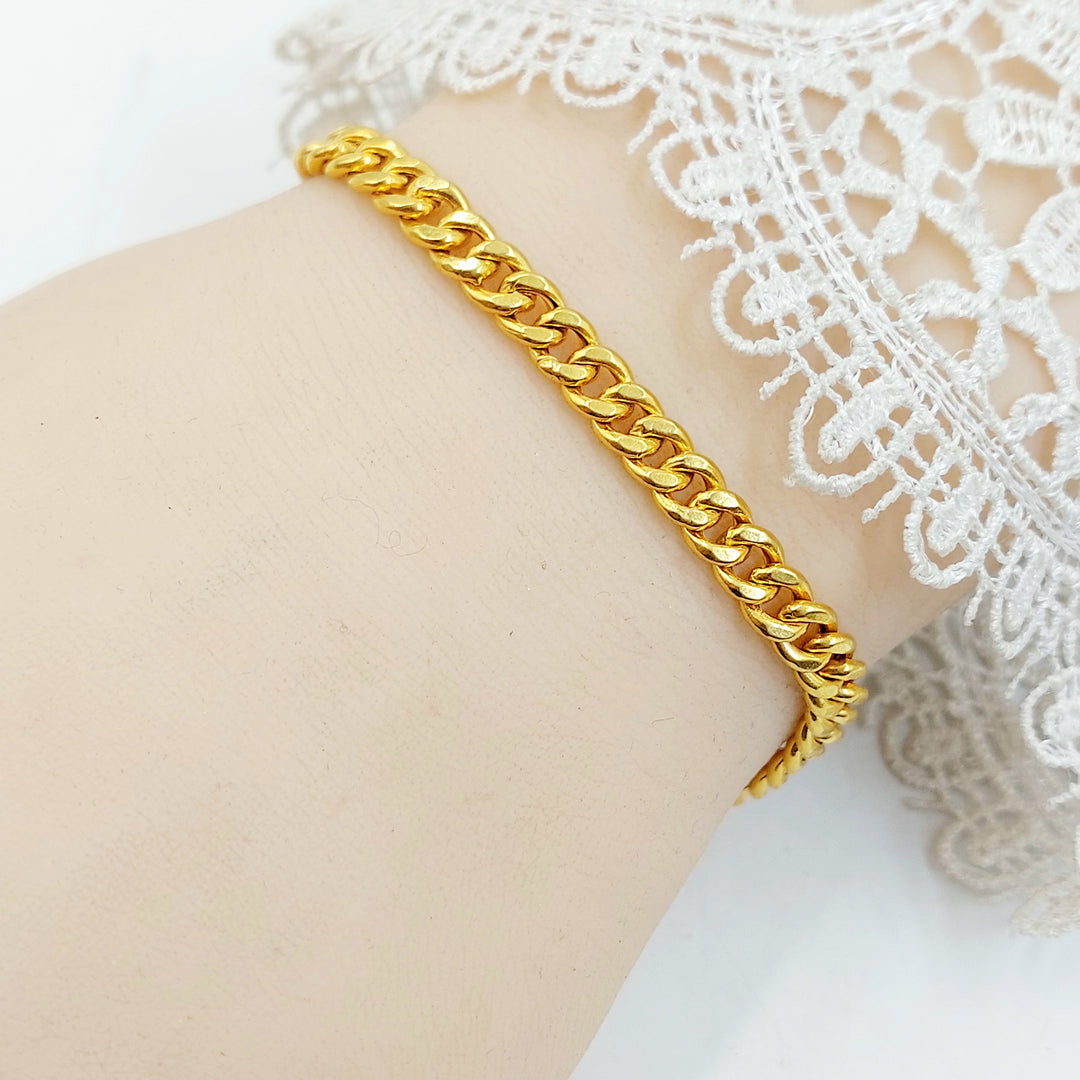 21K اسوارة جنزير مرصع-مجوهرات الشيخ سعيد-Saeed Jewelry 