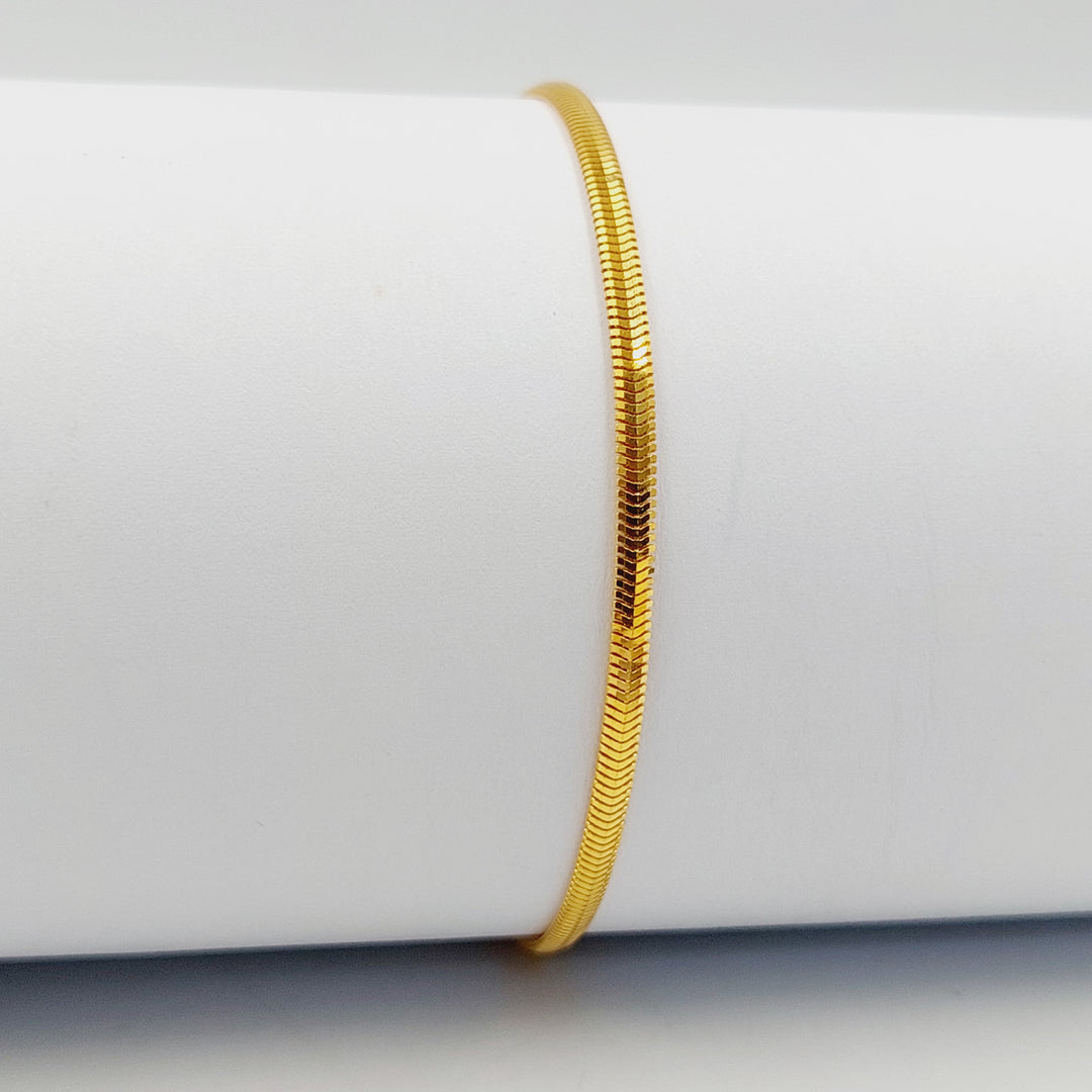 21K اسوارة مبسط-مجوهرات الشيخ سعيد-Saeed Jewelry 