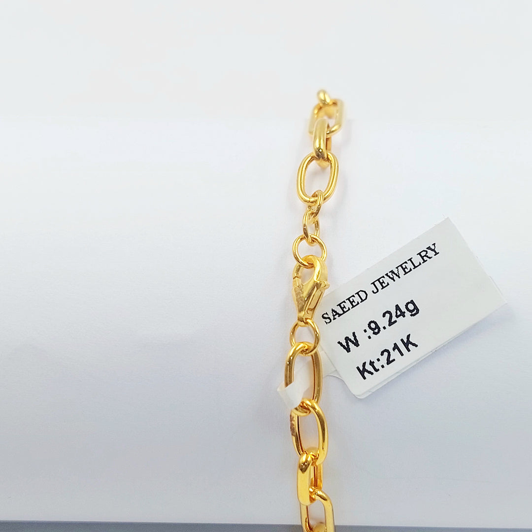 21K اسوارة بيبر كليب مرصع-مجوهرات الشيخ سعيد-Saeed Jewelry 