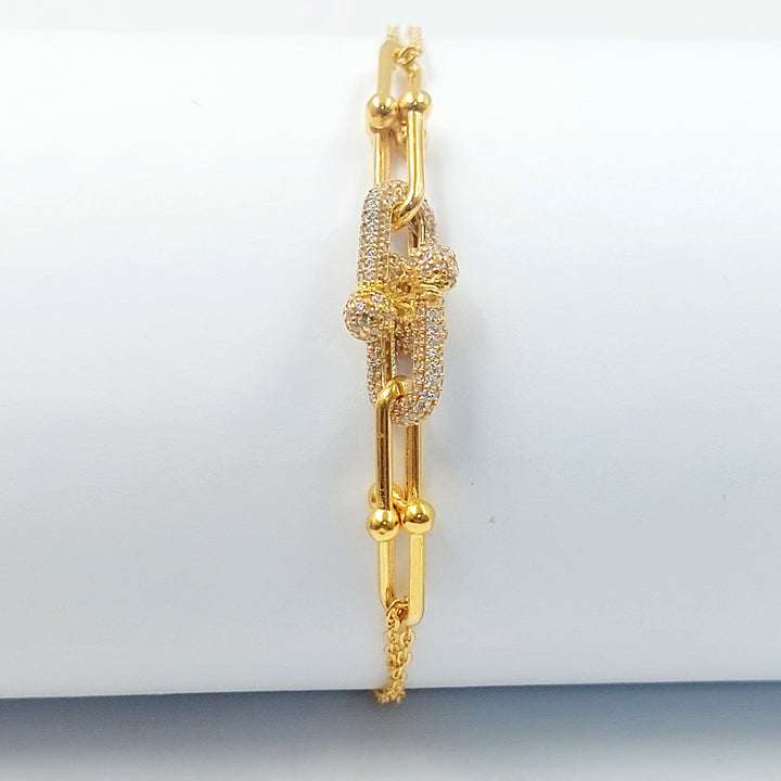 21K اسوارة اكسترا مرصع-مجوهرات الشيخ سعيد-Saeed Jewelry 