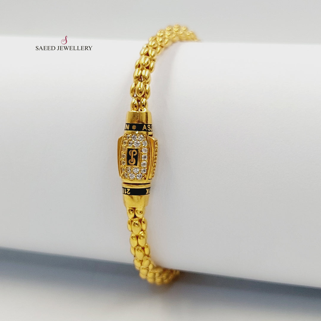 21K اسوارة اكسترا مرصع-مجوهرات الشيخ سعيد-Saeed Jewelry 