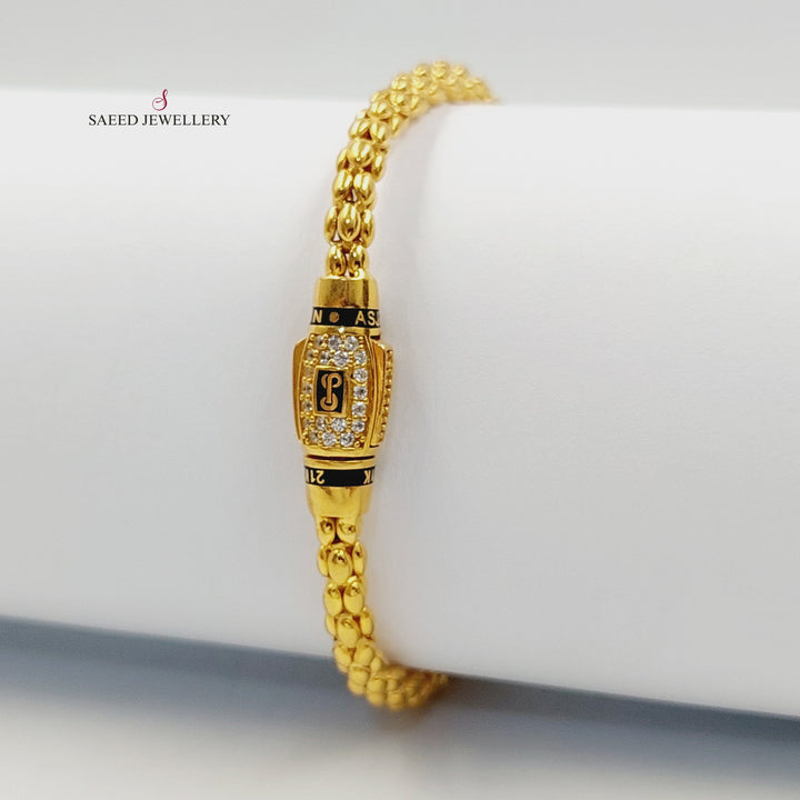 21K اسوارة اكسترا مرصع-مجوهرات الشيخ سعيد-Saeed Jewelry 