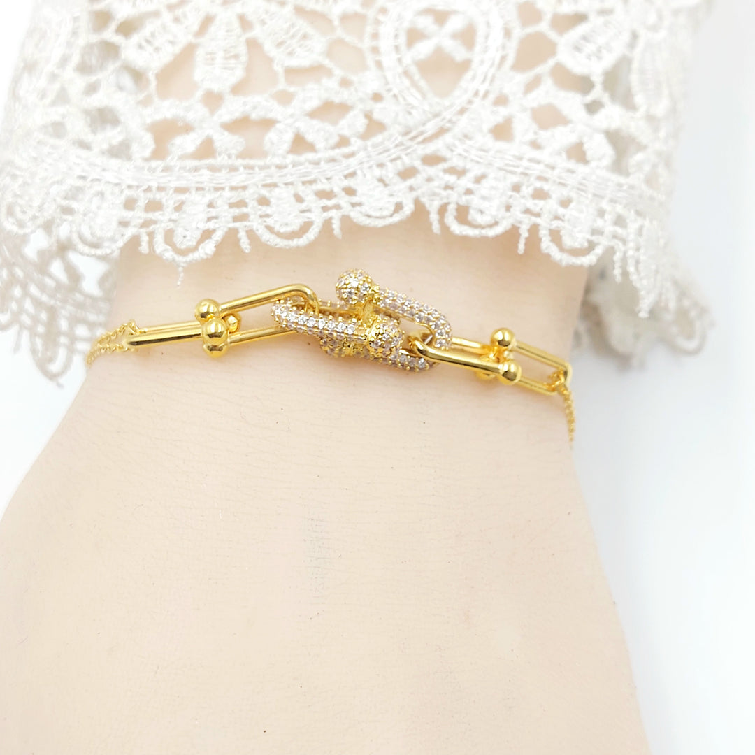 21K اسوارة اكسترا مرصع-مجوهرات الشيخ سعيد-Saeed Jewelry 