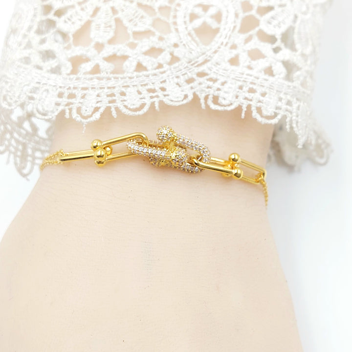 21K اسوارة اكسترا مرصع-مجوهرات الشيخ سعيد-Saeed Jewelry 