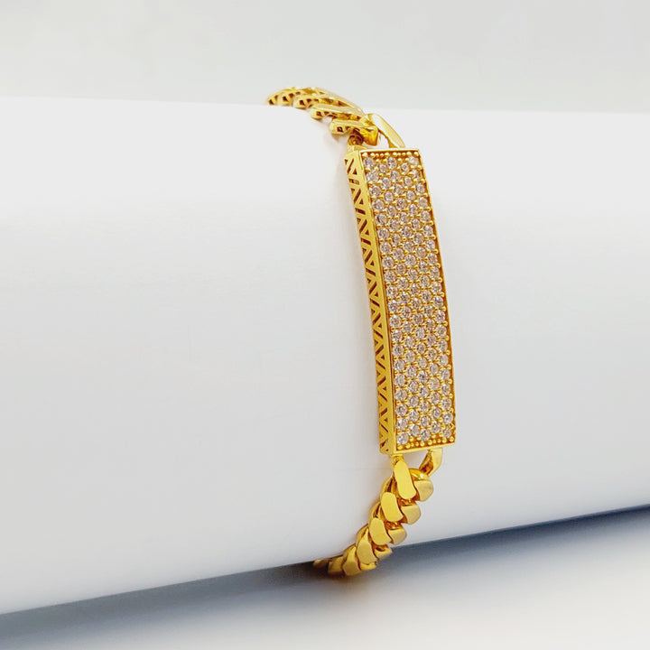 21K اسوارة بلاك مرصع-مجوهرات الشيخ سعيد-Saeed Jewelry 