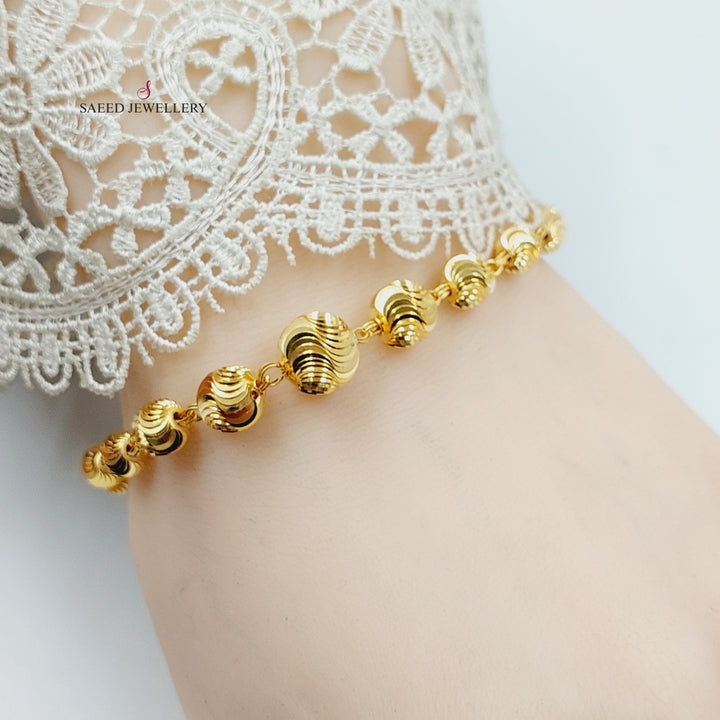 21K اسوارة طابات اكسترا-مجوهرات الشيخ سعيد-Saeed Jewelry 