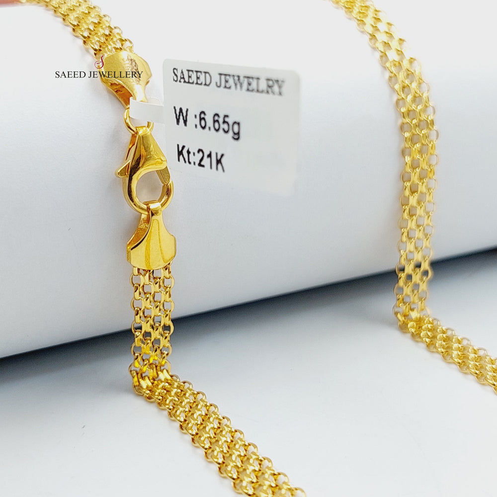 21K سنسال مبسط 5.5mm-مجوهرات الشيخ سعيد-Saeed Jewelry 