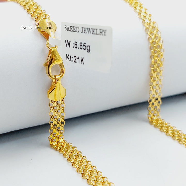 21K سنسال مبسط 5.5mm-مجوهرات الشيخ سعيد-Saeed Jewelry 
