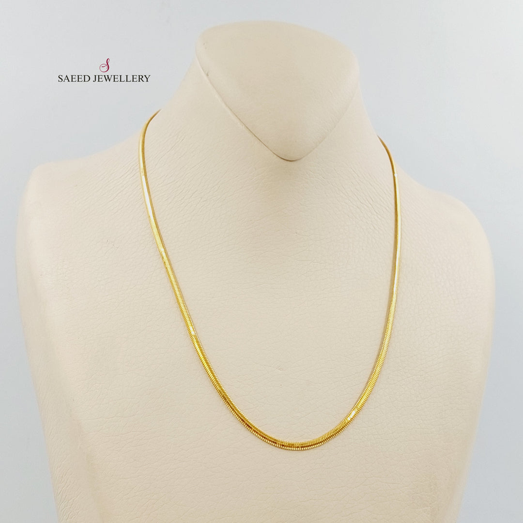 21K سنسال مبسط 2.5mm-مجوهرات الشيخ سعيد-Saeed Jewelry 