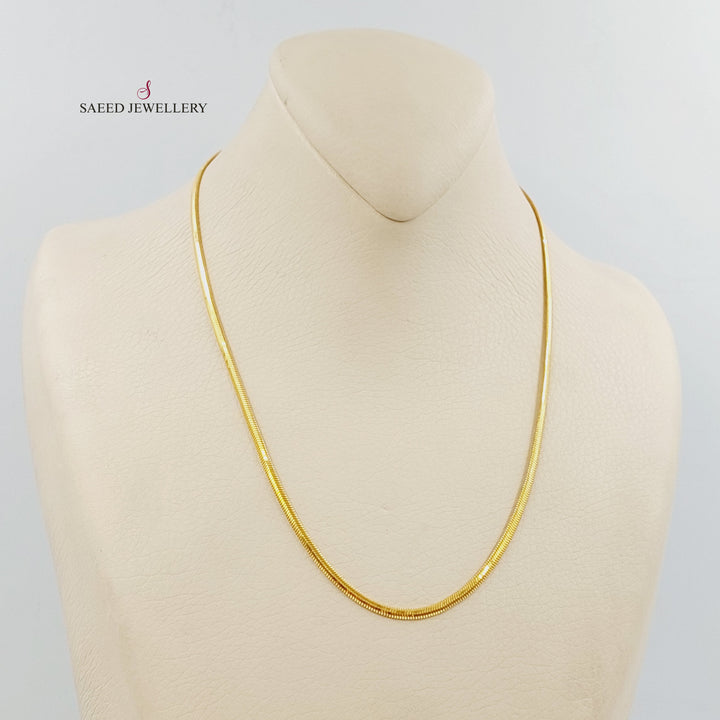 21K سنسال مبسط 2.5mm-مجوهرات الشيخ سعيد-Saeed Jewelry 