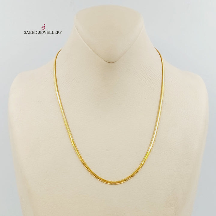 21K سنسال مبسط 2.5mm-مجوهرات الشيخ سعيد-Saeed Jewelry 