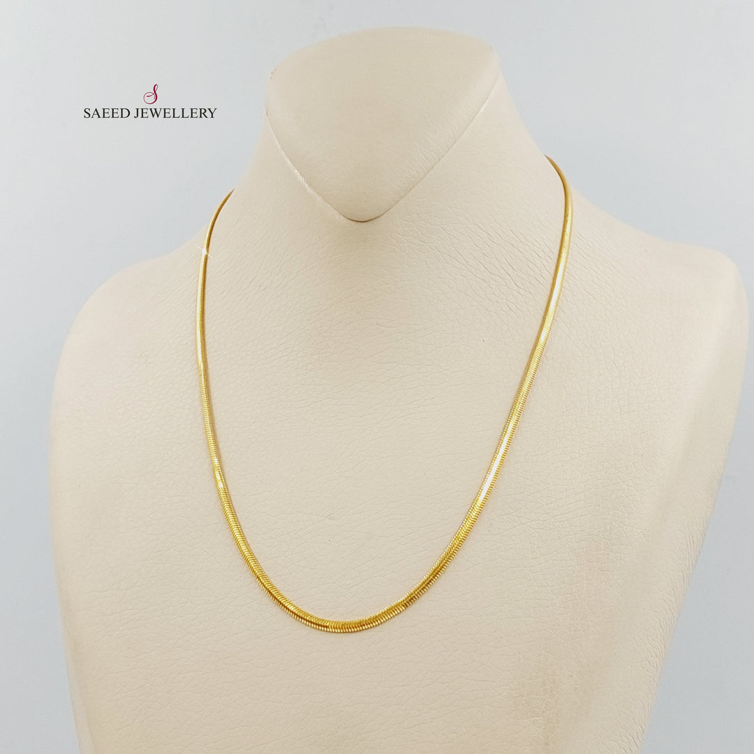 21K سنسال مبسط 2.5mm-مجوهرات الشيخ سعيد-Saeed Jewelry 