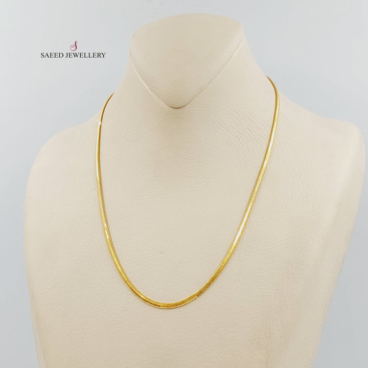 21K سنسال مبسط 2.5mm-مجوهرات الشيخ سعيد-Saeed Jewelry 