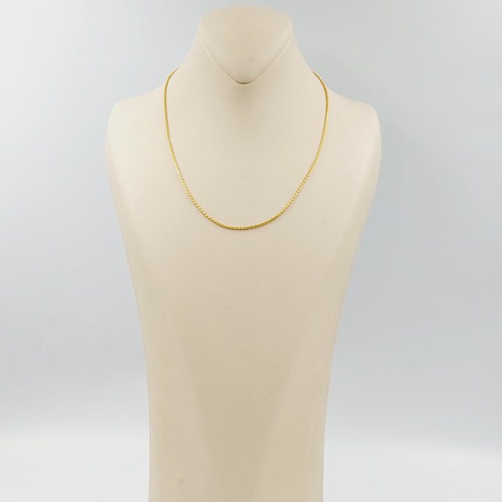 21K 1.5mm سنسال بوكس-مجوهرات الشيخ سعيد-Saeed Jewelry 