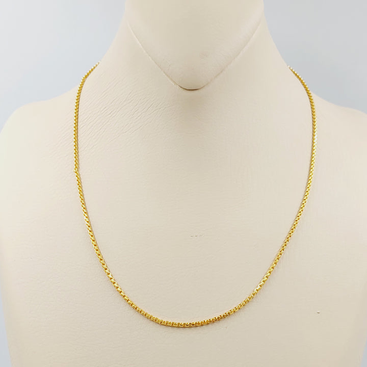 21K 1.5mm سنسال بوكس-مجوهرات الشيخ سعيد-Saeed Jewelry 