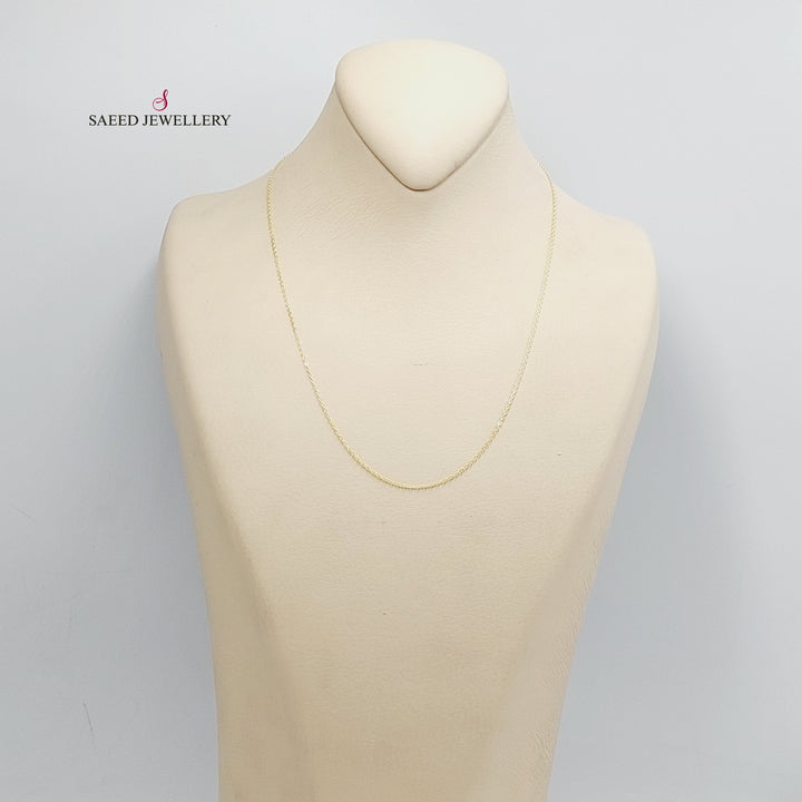 21K سنسال زرد 1mm-مجوهرات الشيخ سعيد-Saeed Jewelry 