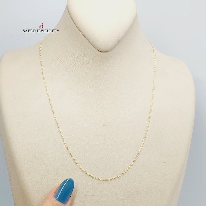 21K سنسال زرد 1mm-مجوهرات الشيخ سعيد-Saeed Jewelry 