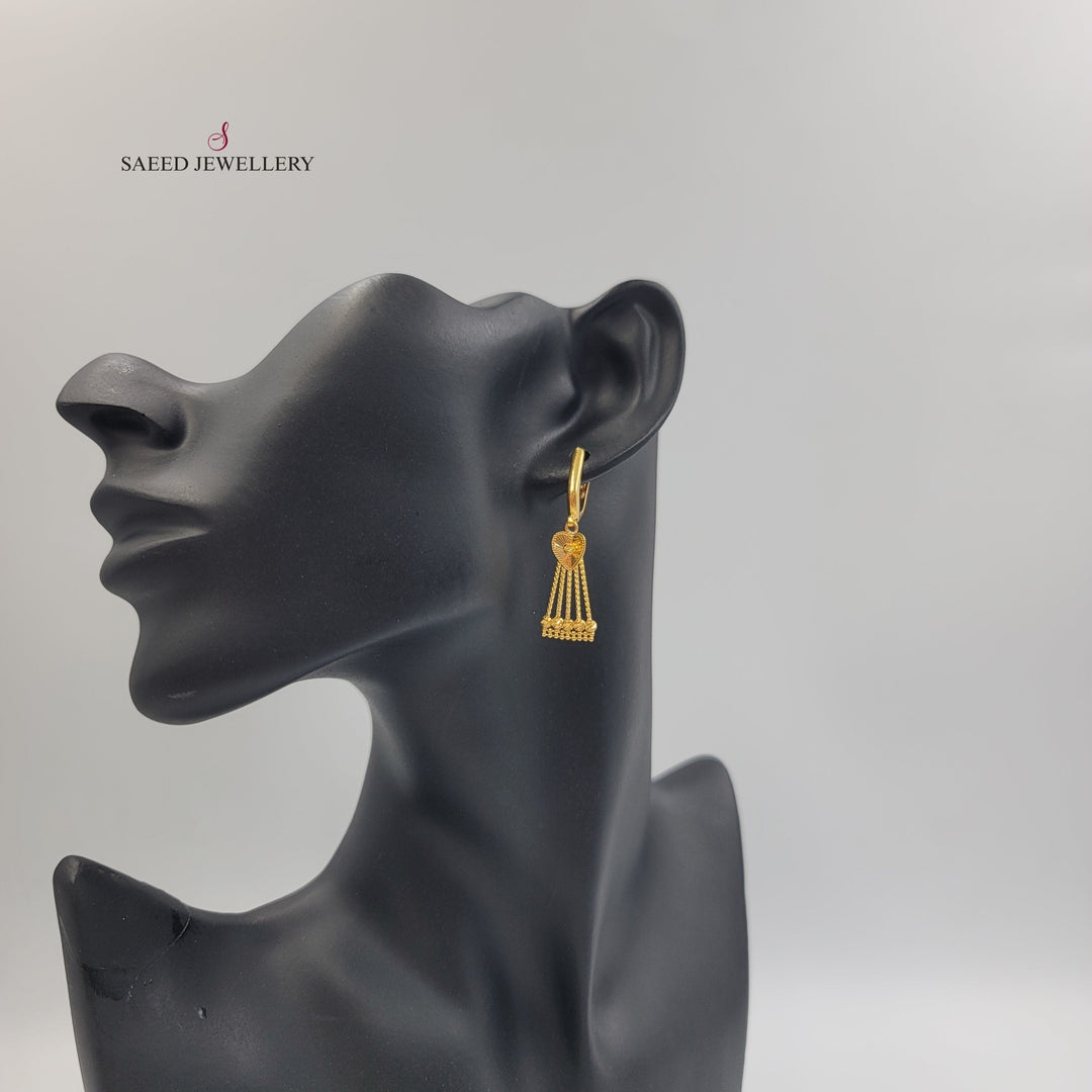 21K حلق قلب اكسترا-مجوهرات الشيخ سعيد-Saeed Jewelry 