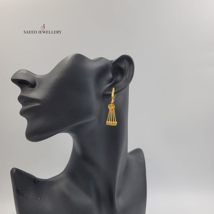 21K حلق قلب اكسترا-مجوهرات الشيخ سعيد-Saeed Jewelry 