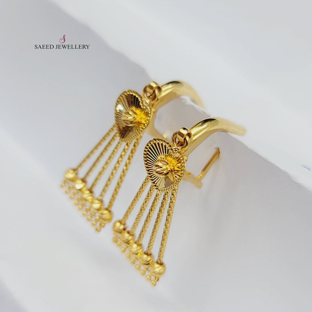 21K حلق قلب اكسترا-مجوهرات الشيخ سعيد-Saeed Jewelry 