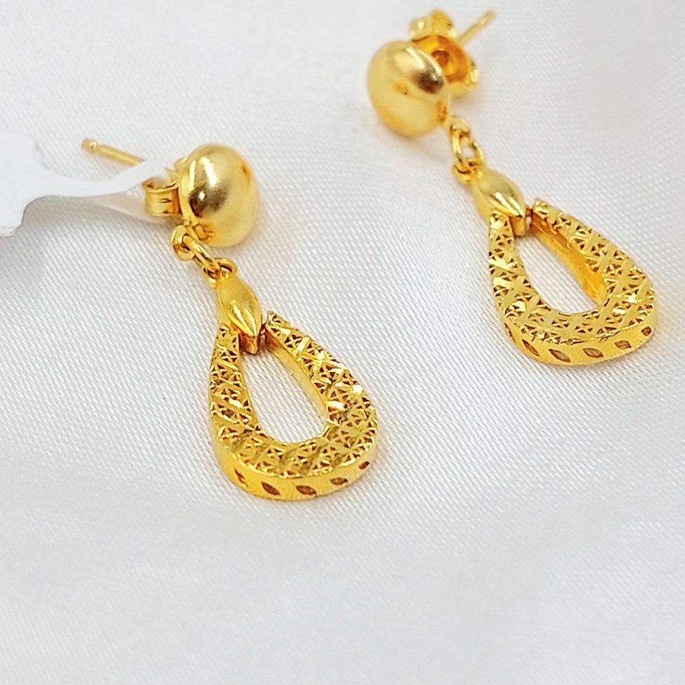 21K حلق برغي اكسترا-مجوهرات الشيخ سعيد-Saeed Jewelry 