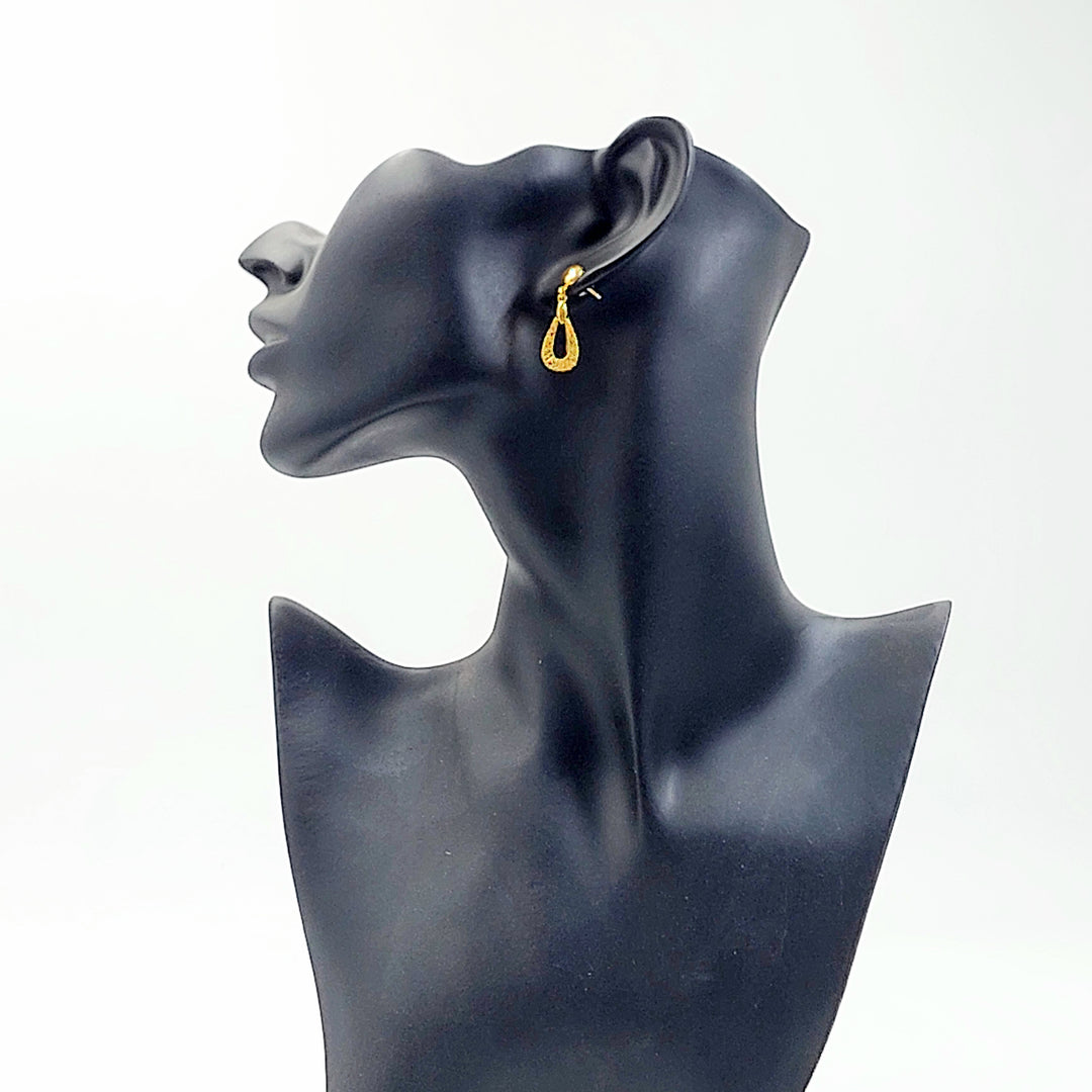 21K حلق برغي اكسترا-مجوهرات الشيخ سعيد-Saeed Jewelry 