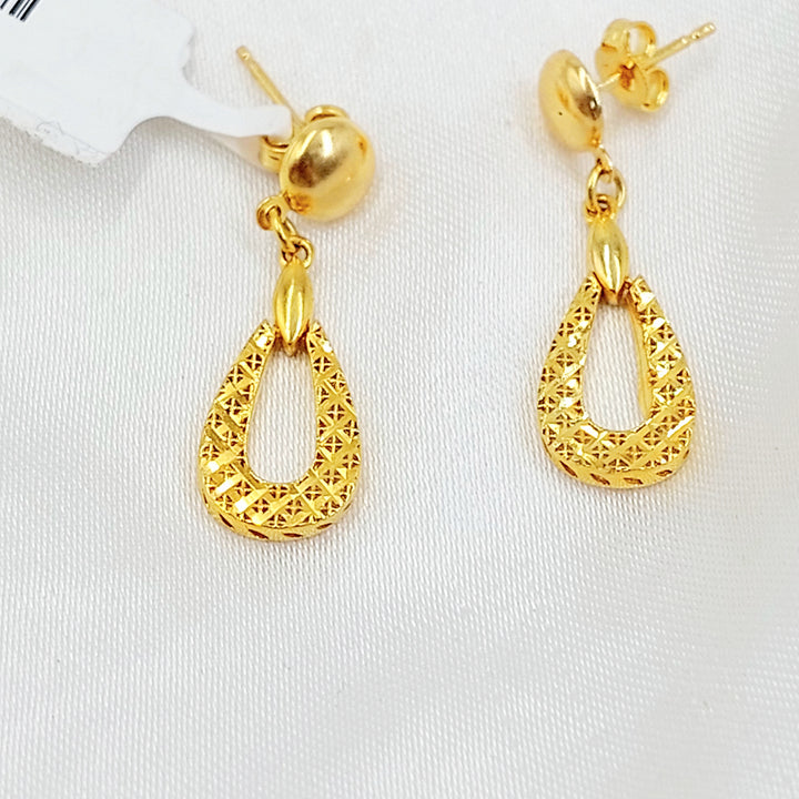 21K حلق برغي اكسترا-مجوهرات الشيخ سعيد-Saeed Jewelry 
