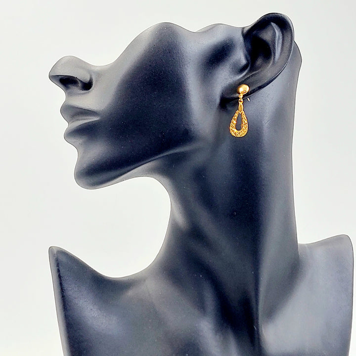 21K حلق برغي اكسترا-مجوهرات الشيخ سعيد-Saeed Jewelry 
