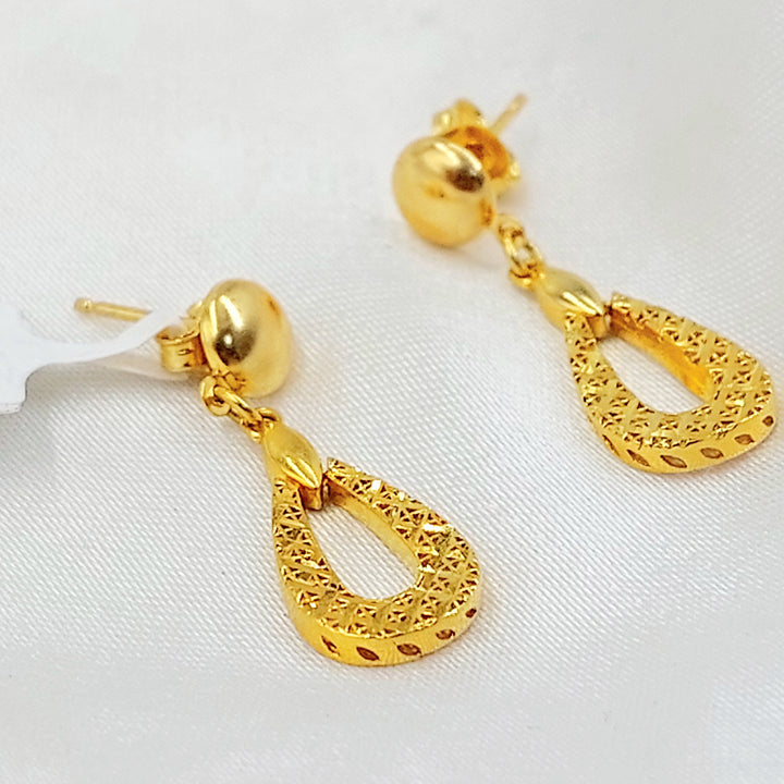21K حلق برغي اكسترا-مجوهرات الشيخ سعيد-Saeed Jewelry 