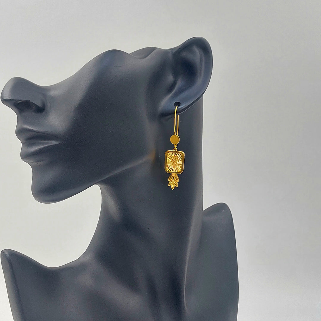 21K حلق شنكل اونصه-مجوهرات الشيخ سعيد-Saeed Jewelry 