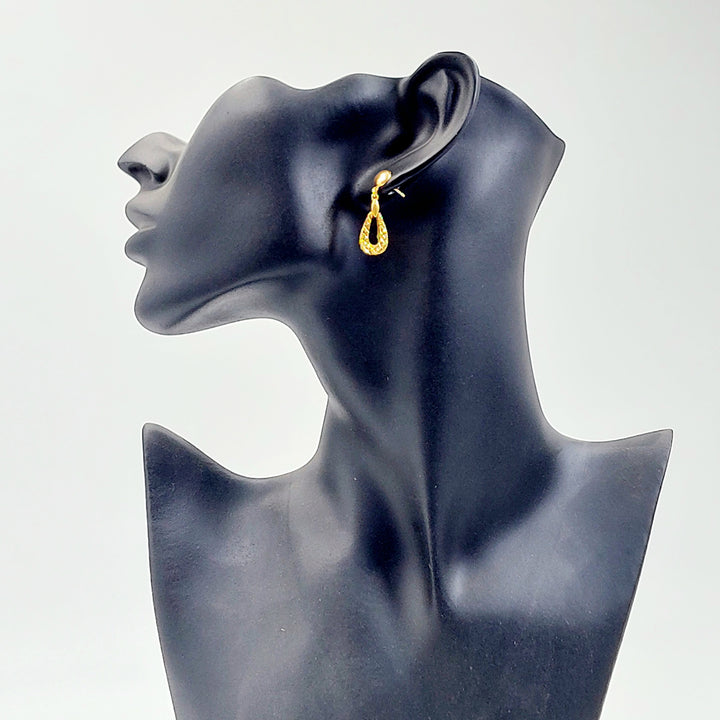 21K حلق برغي اكسترا-مجوهرات الشيخ سعيد-Saeed Jewelry 