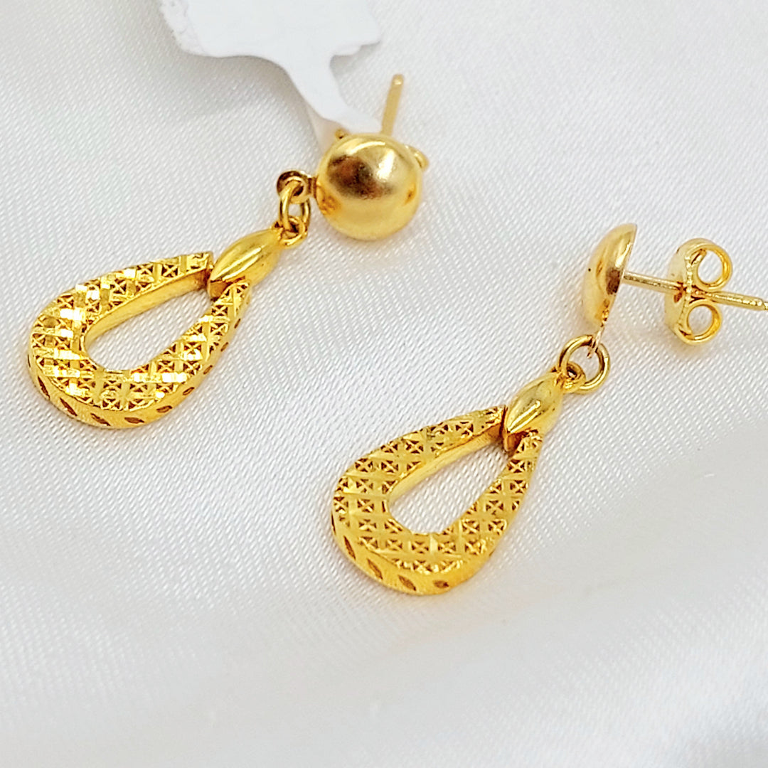 21K حلق برغي اكسترا-مجوهرات الشيخ سعيد-Saeed Jewelry 