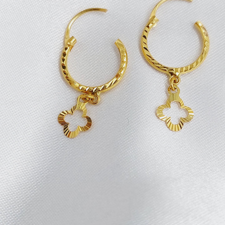 21K حلق ذبلة-مجوهرات الشيخ سعيد-Saeed Jewelry 