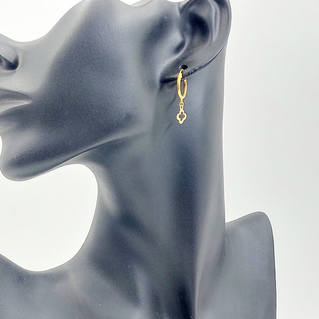 21K حلق ذبلة-مجوهرات الشيخ سعيد-Saeed Jewelry 