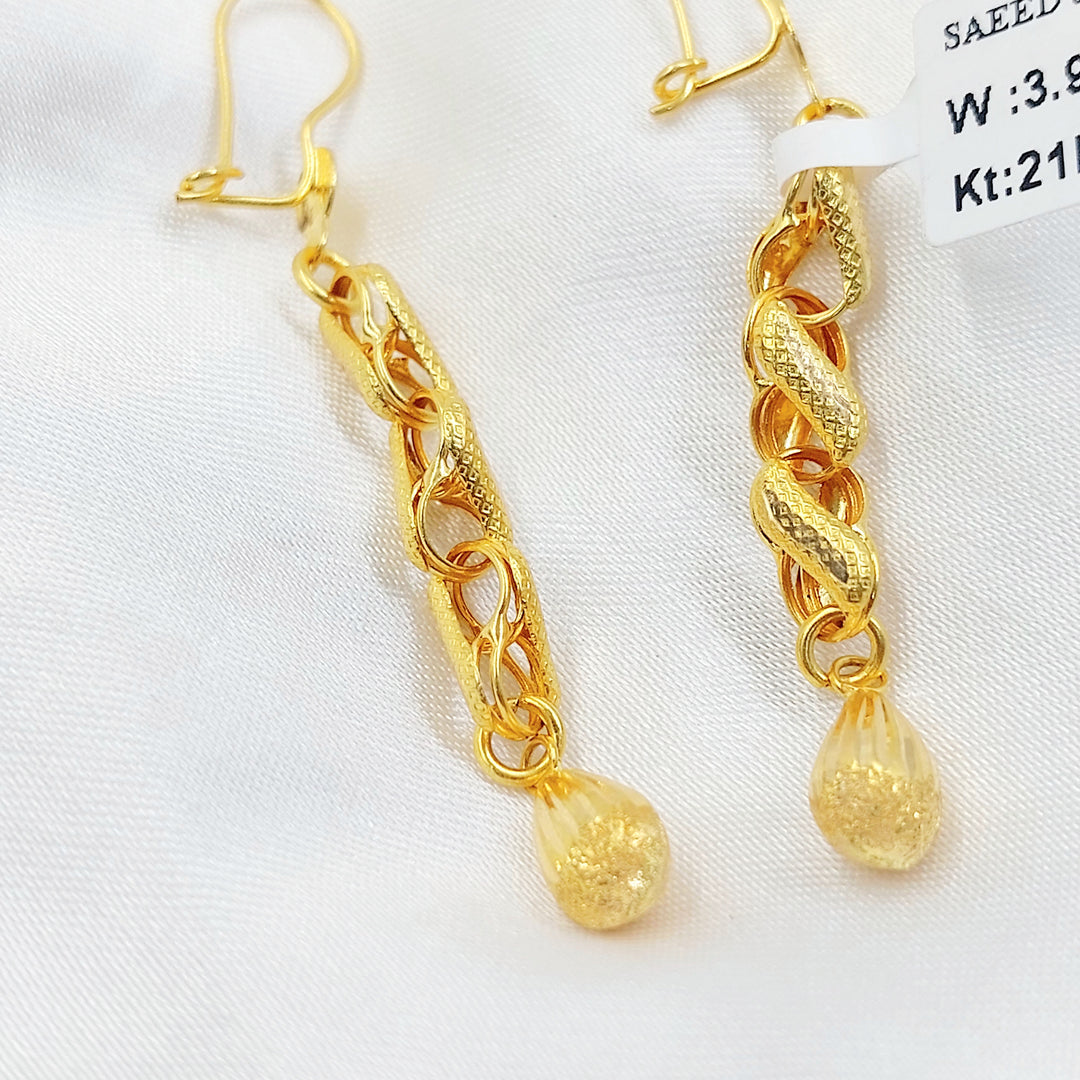 21K حلق لوزة-مجوهرات الشيخ سعيد-Saeed Jewelry 