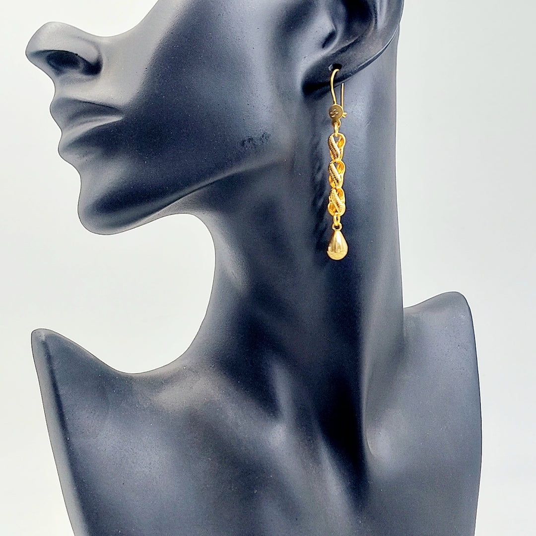 21K حلق لوزة-مجوهرات الشيخ سعيد-Saeed Jewelry 