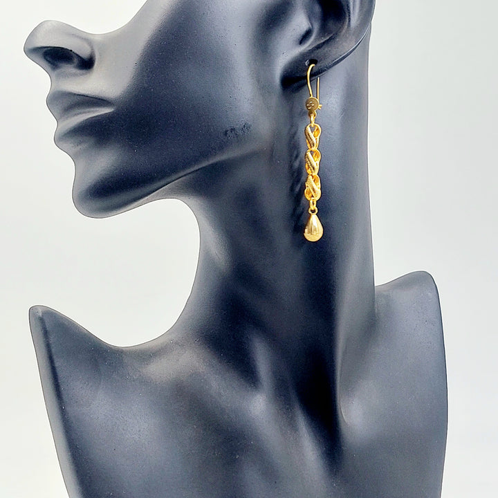 21K حلق لوزة-مجوهرات الشيخ سعيد-Saeed Jewelry 