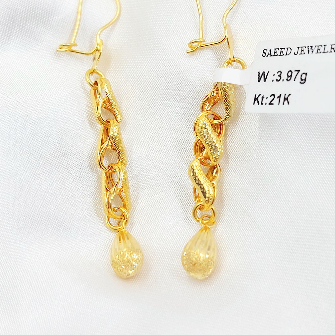 21K حلق لوزة-مجوهرات الشيخ سعيد-Saeed Jewelry 