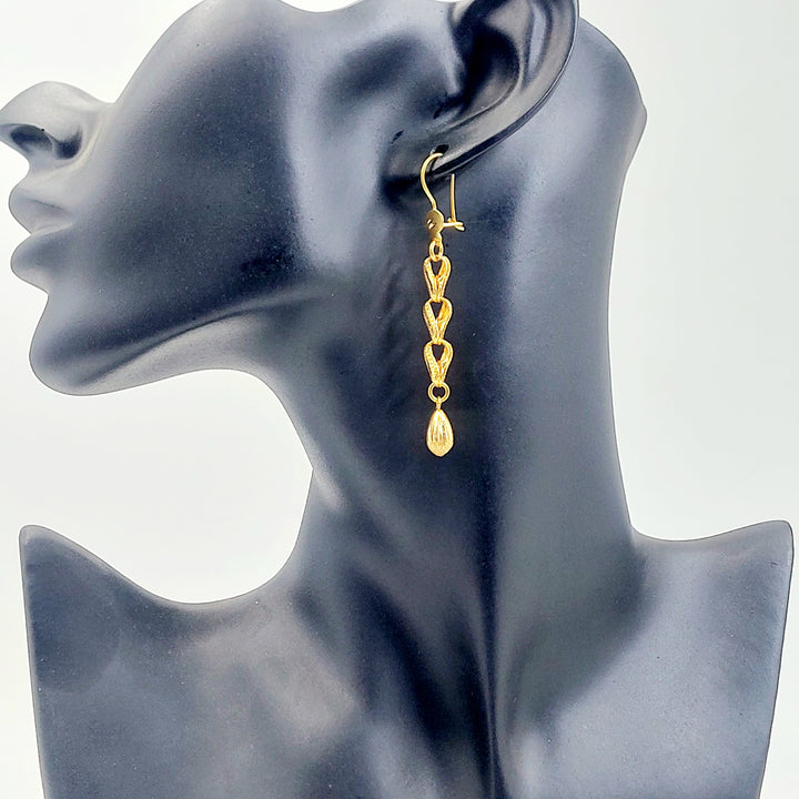 21K حلق لوزة-مجوهرات الشيخ سعيد-Saeed Jewelry 