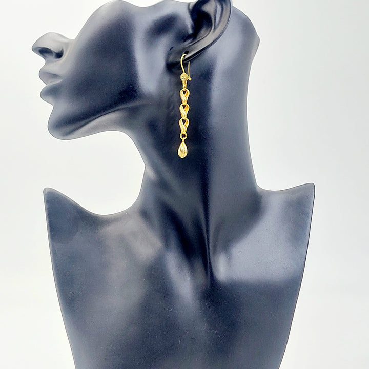 21K حلق لوزة-مجوهرات الشيخ سعيد-Saeed Jewelry 