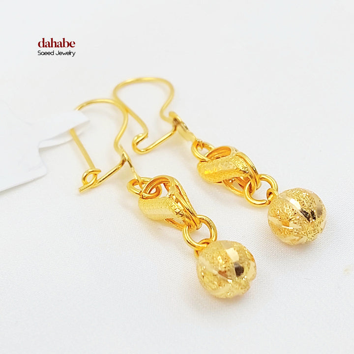 21K حلق شنكل طابات-مجوهرات الشيخ سعيد-Saeed Jewelry 