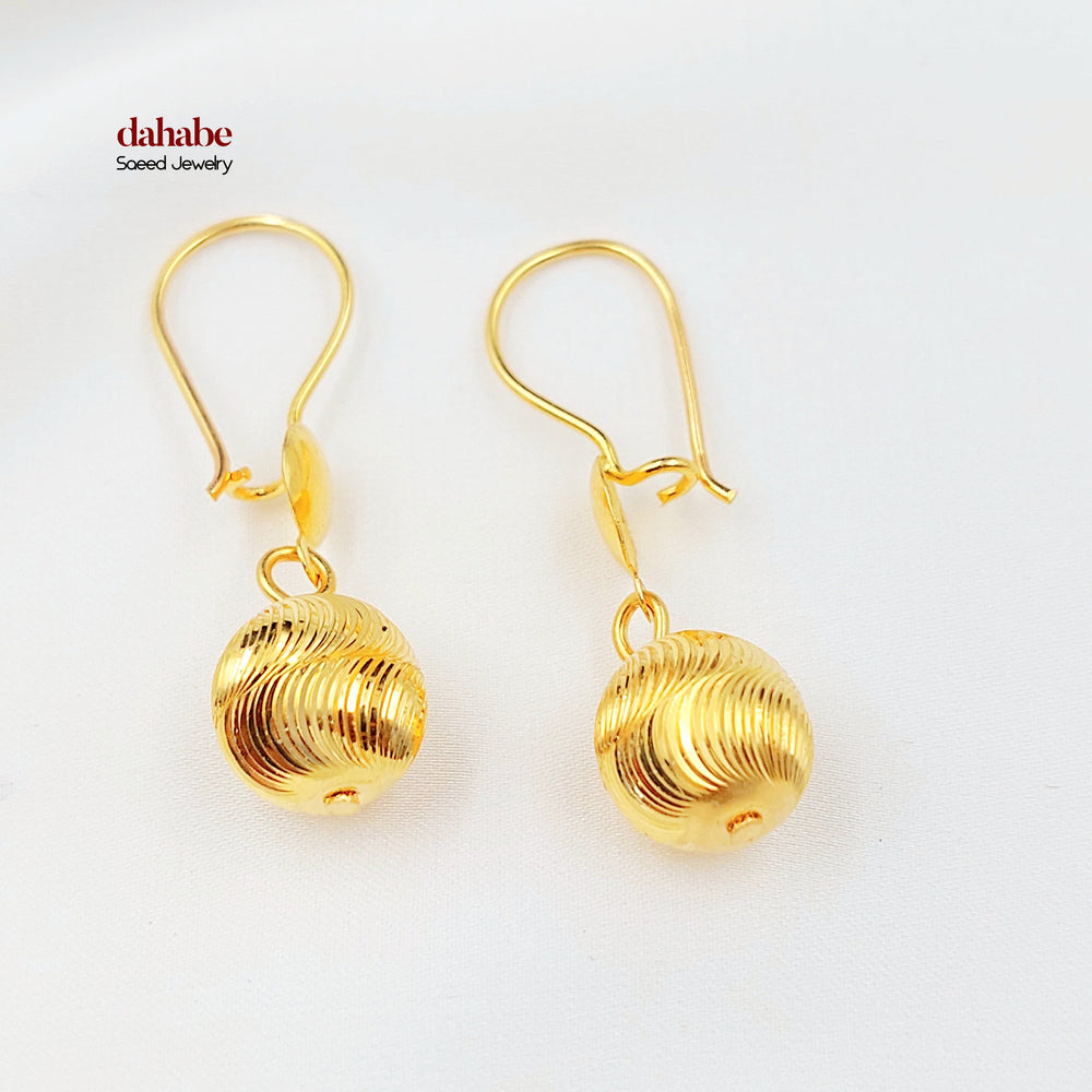 21K حلق مسبحة-مجوهرات الشيخ سعيد-Saeed Jewelry 