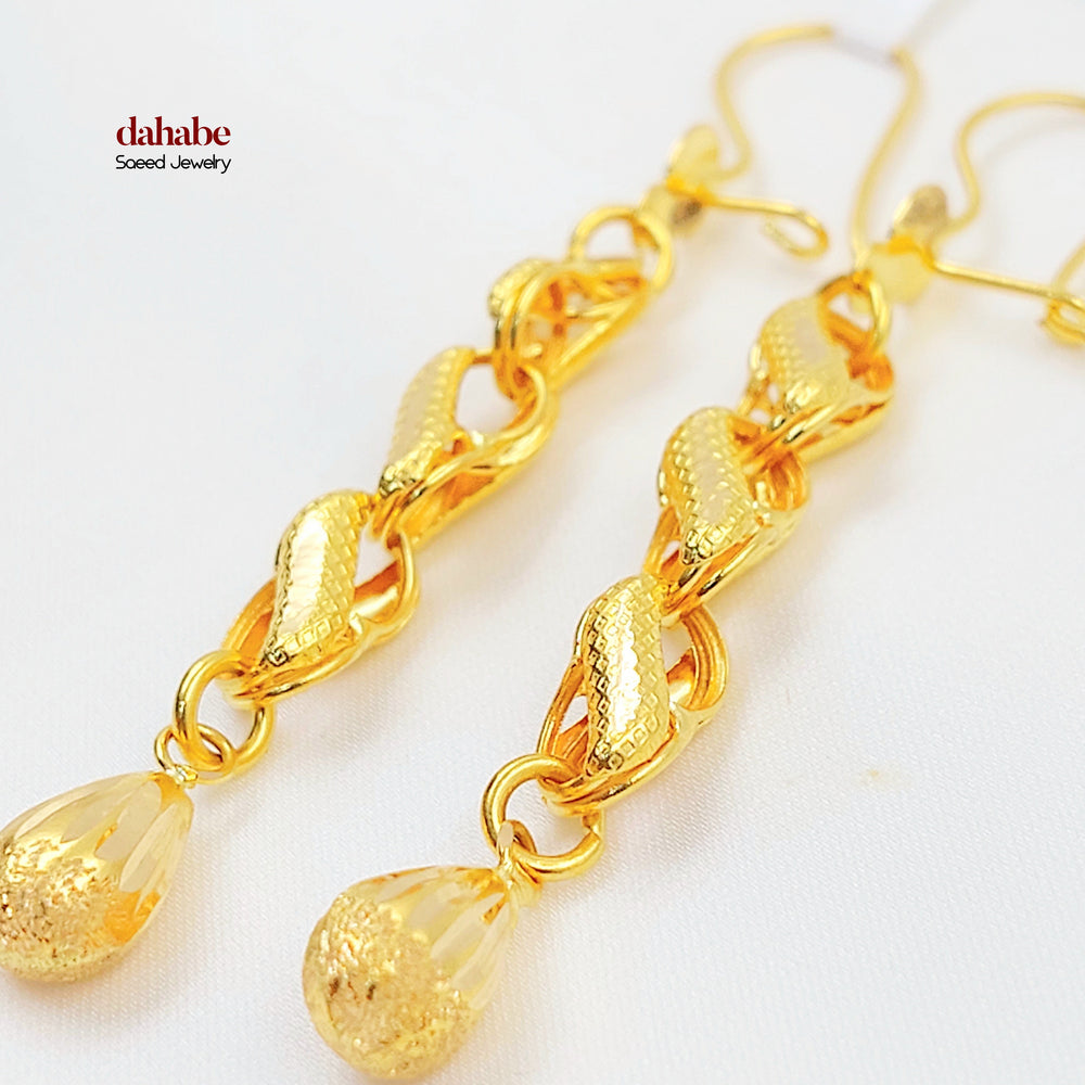 21K حلق شنكل طابات-مجوهرات الشيخ سعيد-Saeed Jewelry 