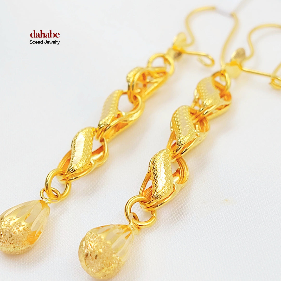 21K حلق شنكل طابات-مجوهرات الشيخ سعيد-Saeed Jewelry 
