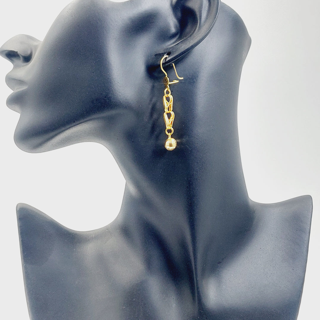 21K حلق مسبحة-مجوهرات الشيخ سعيد-Saeed Jewelry 