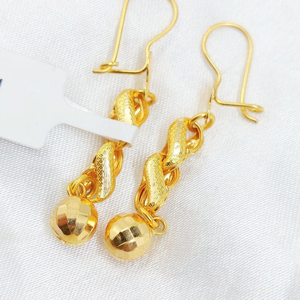 21K حلق مسبحة-مجوهرات الشيخ سعيد-Saeed Jewelry 