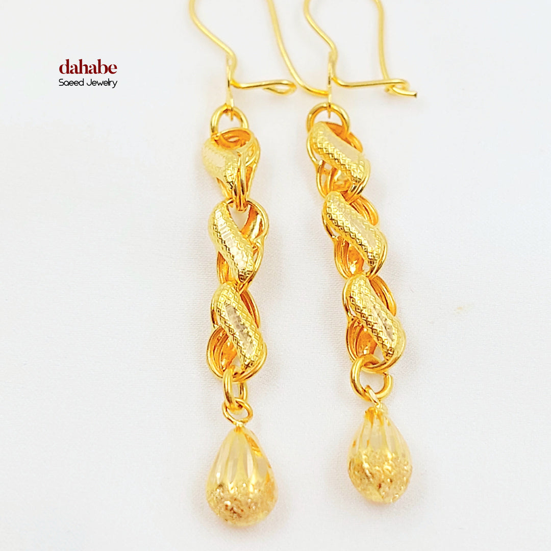 21K حلق شنكل طابات-مجوهرات الشيخ سعيد-Saeed Jewelry 
