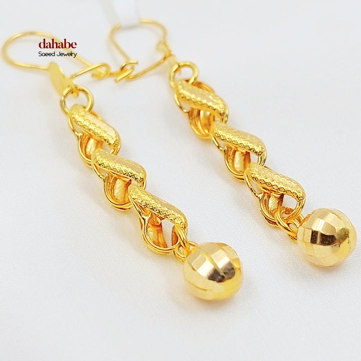 21K حلق شنكل طابات-مجوهرات الشيخ سعيد-Saeed Jewelry 