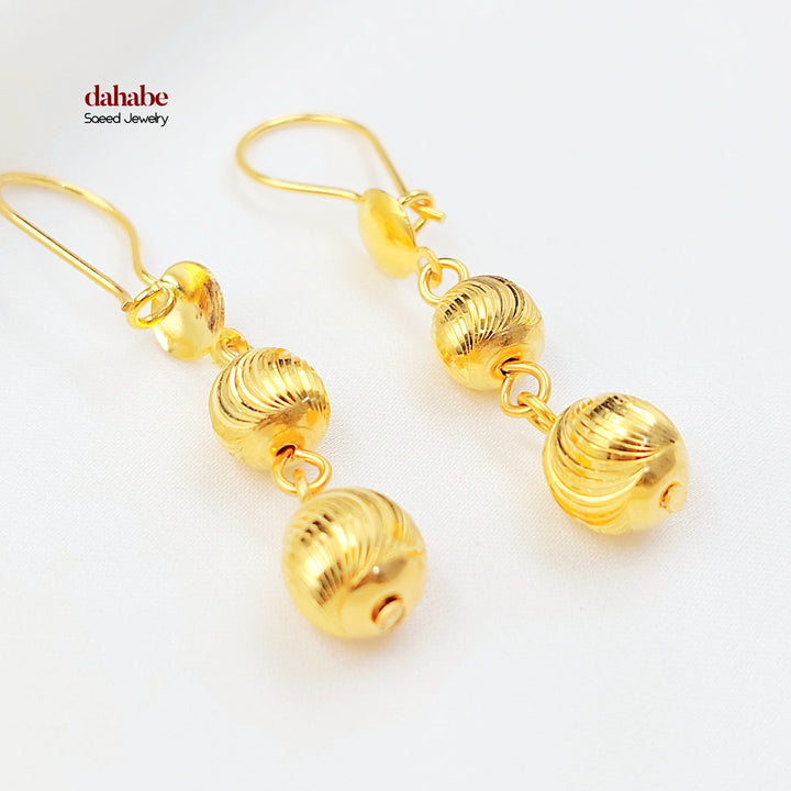 21K حلق مسبحة-مجوهرات الشيخ سعيد-Saeed Jewelry 